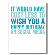 Funny Social Media Birthday Card